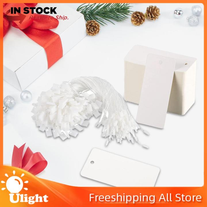 Ulight 200 Set Gift Tags with String, Kraft Paper Blank Marking