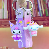 Sanrioed Helttys Mymelody Kuromi Cinnamoroll Sweet Cherry Blossom Series พวงกุญแจกระเป๋าเครื่องประดับผู้หญิงพวงกุญแจประณีต