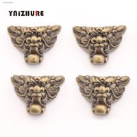 ▥✵ 4PCS 35x25mm Antique Lion Head Bronze Jewelry Chest Vintage Box Wooden Case Decorative Protection Feet Leg Plastic Material