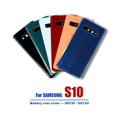 New Back Cover For Samsung Galaxy S10 G973F G973U Battery Rear Door 3D Glass Panel Battery Housing Case Adhesive Camera Lens