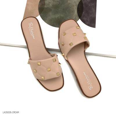 HaloBangkok รองเท้า Sandals หนังไมโครไฟเบอร์ รุ่น LA35026