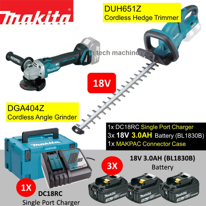 MAKITA DUH651Z CORDLESS HEDGE TRIMMER DGA404Z CORDLESS ANGLE