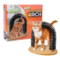 ที่นวดตัวแมว ที่ดักขนแมว ช่วยแปรงขนแมว ลดปริมาณขนที่ร่วงของแมว ของเล่นแมว Purrfect Arch