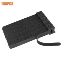 100Pcs Releasable Cable Ties Reusable Nylon Loop Wrap Strap Speaker Guitar Microphone Mic Computer Cables Tie Wire Strap Cable Management