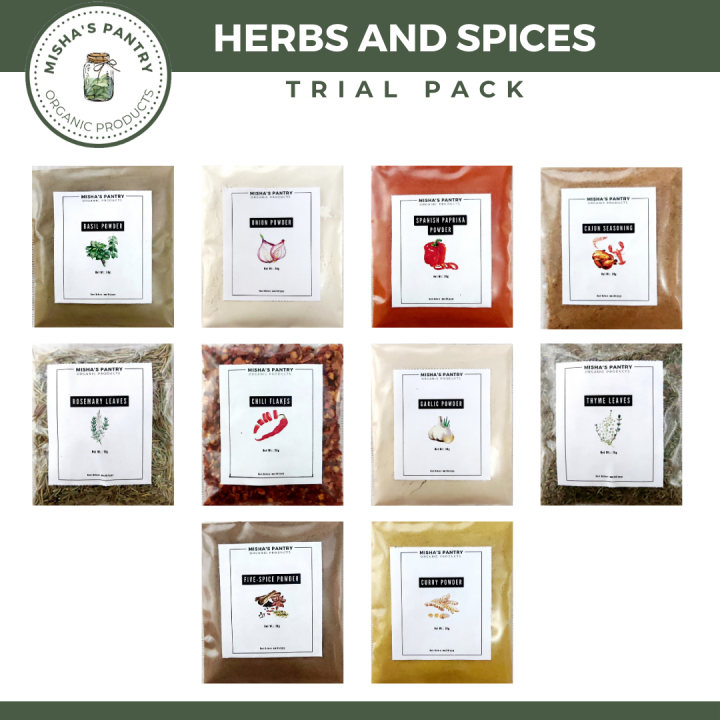 HERBS AND SPICES TRIAL PACKS 15G TO 20G Lazada PH