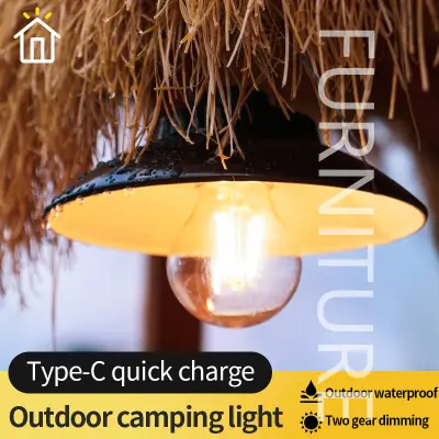 ⚡FT⚡New retro camping ball bubble lamp emergency tent lamp outdoor horse lamp portable hanging lamp barbecue lamp rechargeable camping lamp