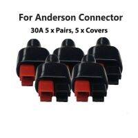 5 Pair 30AMP Plug 600V For Anderson Styles Connector &amp; Rubber Black PVC Dust Covers Terminal Sleeves For Electric EquipmentsWires Leads Adapters