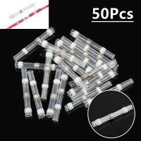 50Pcs 26-24AWG Heat Shrink Solder Wire Connectors Seal Waterproof Insulation Terminals White-Automotive Marine Insulated