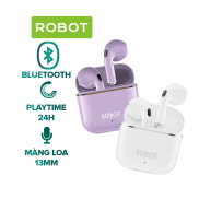 Tai Nghe Bluetooth ROBOT Airbuds T50S- Thiết Kế Semi-In-Ear