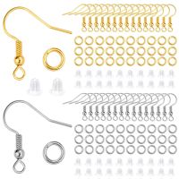 300pcs/Lot Earrings Set Earring Hooks Open Jump Rings Ear Plug Connects For DIY Jewelry Making Findings Supplies Accessories