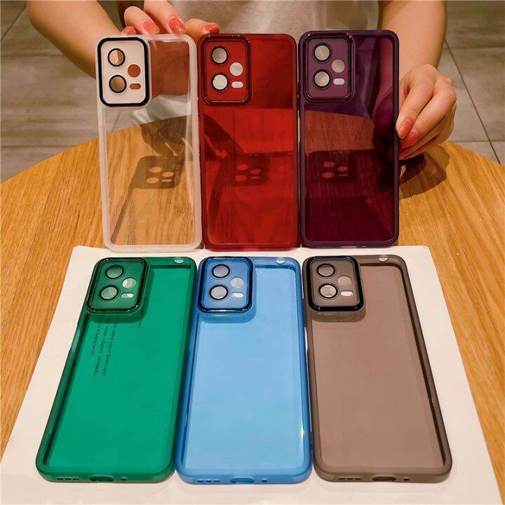 เคสโทรศัพท์โปร่งใสชุบสำหรับ-redmi-note-12-pro-plus-12pro-กล้องใสแบบบางปลอกอ่อน-note12-4g-สำหรับ-redmi-note12pro-เคสหลังเทอร์โบ5g-12