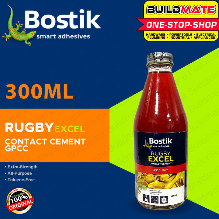 BOSTIK RUGBY EXCEL Adhesive Contact Cement 300ML •BUILDMATE• Lazada PH
