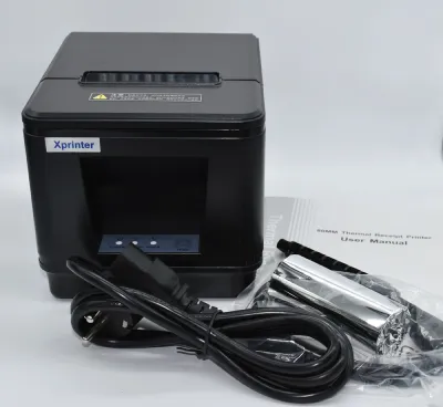 เครื่องพิมพ์ POS เครื่องพิมพ์ใบเสร็จรับเงินเครื่องตัดอัตโนมัติความร้อนคุณภาพดี80มม. พร้อมอินเตอร์เฟซ USB หรือ Lan สำหรับห้างสรรพสินค้าซูเปอร์มาร์เก็ต
