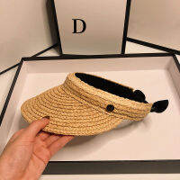 Summer Woman Sun Hats Anti-UV Female Outdoor Visor Caps Hand Made Straw Cap Casual Shade Hat Empty Top Hat Beach Cap