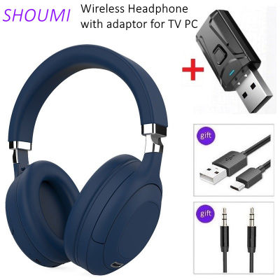 Wireless Headphone Bluetooth Headset Bass Helmet Folded Earphone and USB Bluetooth 5.0 Adaptor with Mic for PC Mobile Gaming