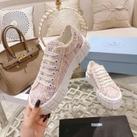 OMG Its so pretty! Platform PRADAˉ muffin board shoes womens summer explosive triangle lace-up athleisure shoes