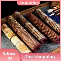 RUPANBO039392692 จุได้มาก ที่วางแปรงทาสี สไตล์จีนจีน ไม้ไผ่ไม้ไผ่ กล่องใส่ปากกา ที่มีคุณภาพสูง ที่จัดระเบียบเครื่องเขียน อุปกรณ์ศิลปะสำหรับใช้