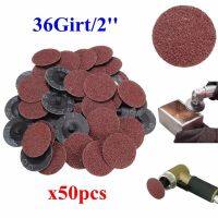 GJPJ-50pcs 36 Grit Sandpaper Sanding Discs 2 Roll Lock Type R Roloc For Dremel Abrasive Tool Sanding Discs Kit