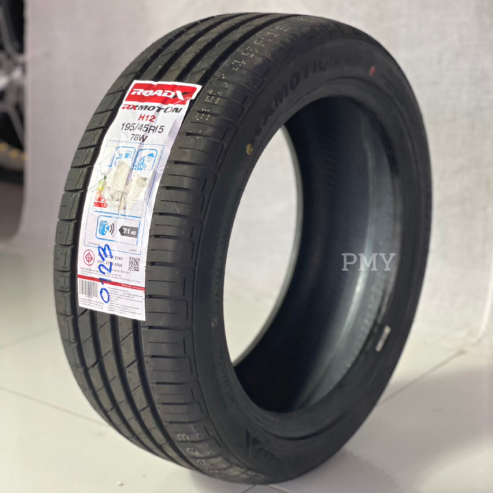 195-45r15-ยางรถยนต์-ยี่ห้อ-roadx-รุ่น-rx-motion-h12-ล็อตผลิตปี23-ราคาต่อ1เส้น-ขับขี่นุ่มสบาย-รีดน้ำดีเยี่ยม-ลดการเหินน้ำ