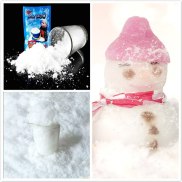 1 buah mainan anak-anak pelampung lendir tanah liat menjadi manusia salju