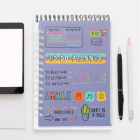 Dulrua 2 ชิ้น Undated Planner English Planner Spiral Notebook โน๊ตบุ๊คพกพา โน๊ตบุ๊ควางแผน