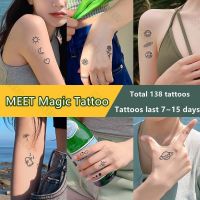 【MEET Magic Tattoo】Semi permanent temporary tattoo stickers waterproof 15 days tattoo cute small fresh pattern fake tattoos Stickers