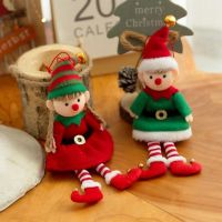 Christmas Pendant Plush Leg Elf Doll Ornaments Boys Girls Elves Toy Doll For New Year Home Decor Christmas Tree Hanging Decor