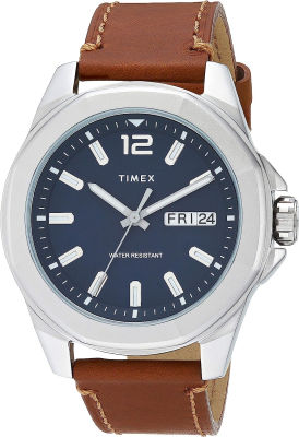 Timex 44 mm Essex Ave Tan/Silver-Tone/Black