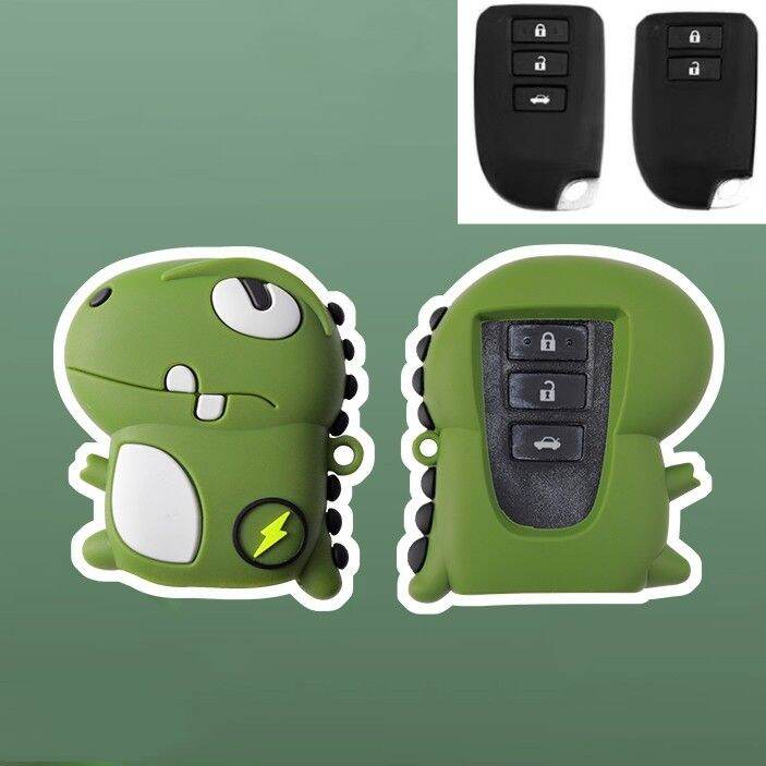 สำหรับ-toyota-vios-2014-2018-all-new-vios-2019-2022-keyless-remote-key-การ์ตูน-dinosour-ป้องกันปลอก