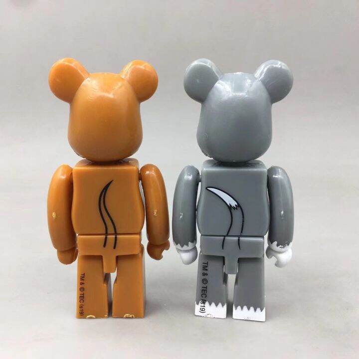 โมเดลฟิกเกอร์-bearbrick-100-tom-and-jerry-bear-ขนาดเล็ก-7-ซม