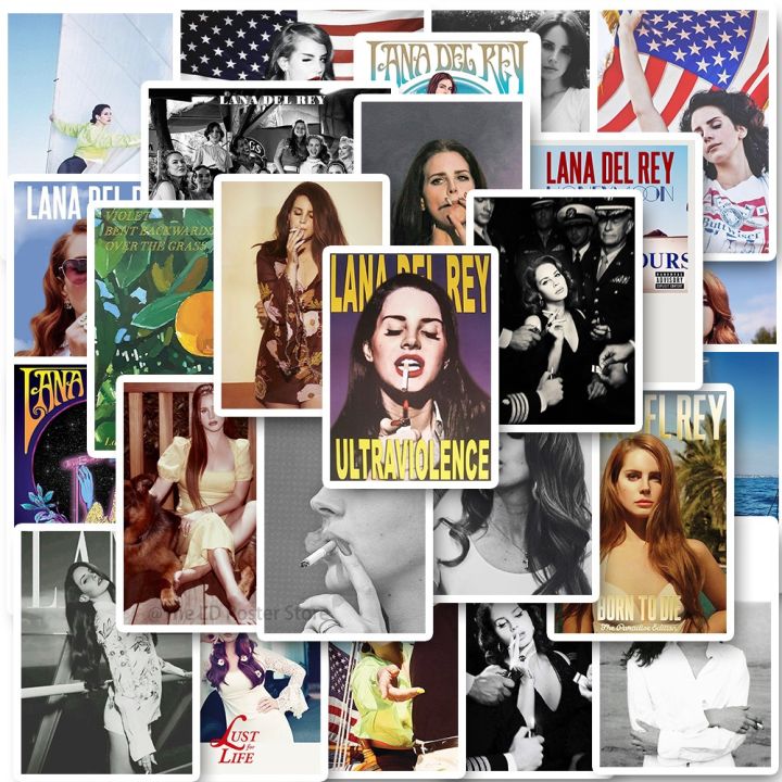 10 / 30 / 50pcs Singer Lana Del Rey Graffiti Sticker DIY Luggage