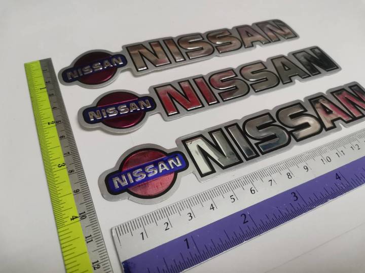 สติ๊กเกอร์ฟอยด์-ปั๊มนูน-คำว่า-nissan-ติดรถ-แต่งรถ-นิสสัน-sticker-สวย-งานดี-หายาก-ถูกและดี-ติดท้ายรถ-ติดประตูรถ-ติดข้างรถ