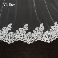 Real Photos one layer Lace Edge White Ivory Cathedral Wedding Veil Long Bridal Veil Cheap Wedding Accessories Hair Accessories