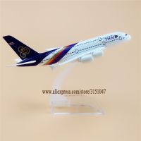 แอร์อัลลอยด์แอร์ A380ไทยสายการบินเครื่องบินจำลอง380จากประเทศไทยแอร์บัสโมเดลเครื่องบินดายคาสท์พร้อมของขวัญบนเครื่องบินขนาด16ซม.