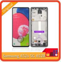 หน้าจอแสดงผลแท้สำหรับ Samsung Galaxy A52s 5G A528 A528B A528B /Ds,อะไหล่จอแสดงผล LCD หน้าจอสัมผัสดิจิไทเซอร์