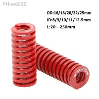 1Pcs Red medium press compression spring Spiral Stamping Compression Die Spring Helical OD 16 18 20 22 25mm ID 8-12.5mm