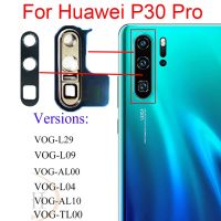 ใหม่สําหรับ Huawei P30 Pro ด้านหลังกล้องด้านหลังเลนส์กระจกพร้อมที่ใส่เฟรมสําหรับกล้องด้านหลัง Huawei P30 พร้อมกรอบพร้อมเลนส์