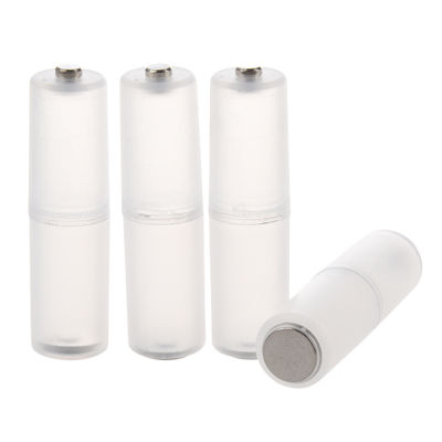 4 Pcs AAA to AA Battery Cell Converter Adaptor Cylindrical Case Holder