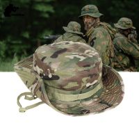 Outdoor Fisherman Hat Sunscreen Round Brim Mens Mountaineering Hat Camouflage Polyester Fishing Waterproof Hiking Supplies