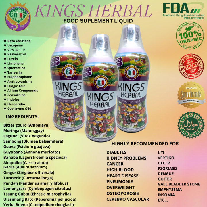 KINGS Herbal Plus Liquid Food Supplement Nutritional support Dietary