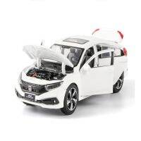 1:32 Honda Civic Auto Zinklegering Speelgoed Auto Metal Diecast Voertuig Sound Light Cars Collection Model Kinderen Geschenken Speelgoed Voor jongens