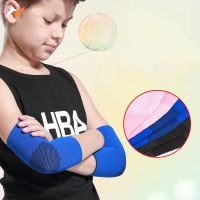 [Sell Well] 1 PairArm Guard การบีบอัดข้อศอก Pads แขนเด็ก Sun UV Protection สำหรับ CyclingBasketball วอลเลย์บอล