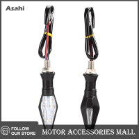 Asahi Motor 1pcs รถจักรยานยนต์มอเตอร์ไซด์ควัน14 LED TURN SIGNAL Amber Lights Lamp indicators