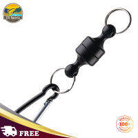 ตกปลาหัวเข็มขัดแม่เหล็กพร้อมพวงกุญแจ Carabiner Anti-Falling คลิปตกปลากลางแจ้งอุปกรณ์ตกปลา