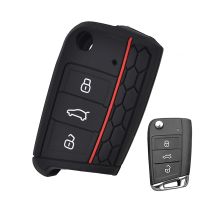 New prodects coming AX 3 Button Silicone Car Remote Key Fob Shell Cover Case VW Polo Golf 7 MK7 for Skoda Octavia Kodiaq Karoq for SEAT Ateca Leon