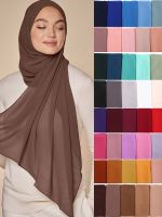 【hot】▬  Plain Color Muslim Scarf Hijab Headband Female Cover Shawls for Hijabs Hair Scarves Headscarf