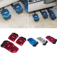 【cw】 Universal Car Pedals Cover For Manual Gear Auto Brake Clutch Non Slip Stylish Design Treadle Aluminium PVC Car Accessories 3Pcs ！