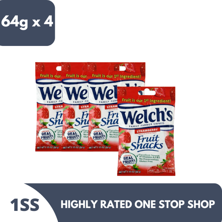 Welch's Strawberry Fruit Snacks 64g x 4 Lazada PH
