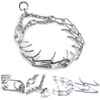 Adjustable Dog Metal Pinch Training Chain Collar Prong Choke Collars Dog Necklace Metal Detachable Training Dog Chain