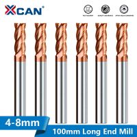 Ticn เคลือบ End Mill เครื่องตัดยาว100มม. คาร์ไบด์ Milling Bit 4ขลุ่ย Cnc แกะสลักเครื่องมือ4/5/6/8มม. Router Bits